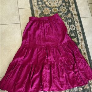 Sonoma Pink Tiered Maxi Skirt for Cocktail